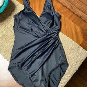 Ruby Ribbon black swimsuit.  Size 8.  Never worn.
